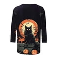 thumbnail image 5 of Mifsaly Halloween Tops for Women 2026 Vintage Witch Graphic Blouse Crewneck 3/4 Sleeve Casual Fall Holiday Party Shirts Multicolor,XXL, 5 of 5