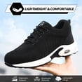 thumbnail image 5 of LAoutun Steel Toe Shoes for Men Black Work Shoes Safety Shoes Steel Toe Sneakers, 5 of 6