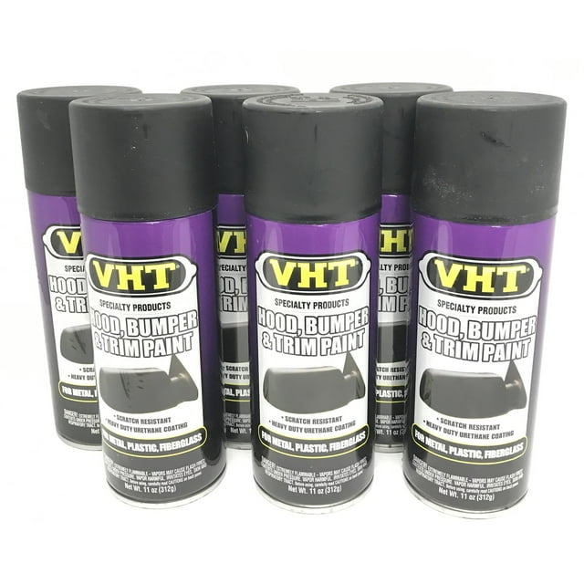 VHT SP276 PACK FLAT BLACK Scratch resistant Hood, Bumper & Trim Paint