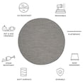 thumbnail image 5 of SAFAVIEH Courtyard Blair Geometric Indoor/Outdoor Area Rug, 4' x 4' Round, Black/Light Grey, 5 of 9