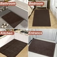 thumbnail image 6 of Evlmd Bathroom Rugs, Chenille Bath Rug, Soft Short Plush Bath Mat, Soft Shower Mat Water Absorbent Shower Mat, Quick Dry Machine Washable(Coffee, 24" x 36"), 6 of 6