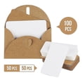 thumbnail image 4 of 100 sobres de papel Kraft con 100 tarjetas de papel en blanco, mini sobres con cierre de corazón para tarjetas de regalo Diy Graffiti, 4 of 4