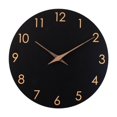 thumbnail image 1 of Reloj de pared minimalista silencioso sin tictac, decoración de pared de 10 pulgadas Negro, 1 of 9