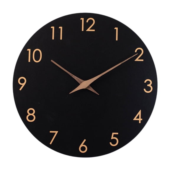TISHITA Wall Clock Decoration Minimalist Modern Mute 10inch Decorative Wall Clock Easily Hanging for Gifts Bedroom Hotel Loft Kitchen Black