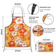 thumbnail image 3 of Pioneer Flower Floral Print Pattern Apron-Garden Aprons for Women with Pockets-Cotton Linen Waterproof Kitchen Cooking Gardening Aprons Adjustable for Kitchen,Cooking,BBQ and Salon 33x27 Inch, 3 of 7