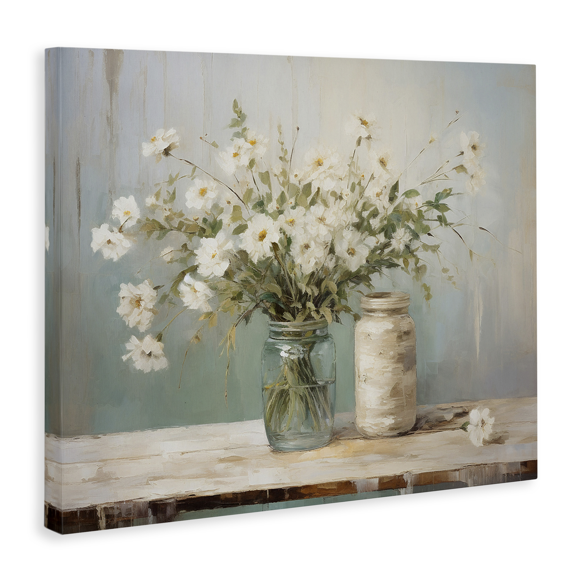 Stupell Industries Traditional Jar Bouquet Botanical & Floral Painting Gallery Wrapped Canvas Art Print Wall Art, 20 x 16