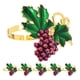 thumbnail image 1 of GOOHOCHY 6 uds. Servilleteros de uva morada para decoración de mesa navideña de boda, servilleteros para restaurantes occidentales, servilleteros de fruta morada falsa, 1 of 7