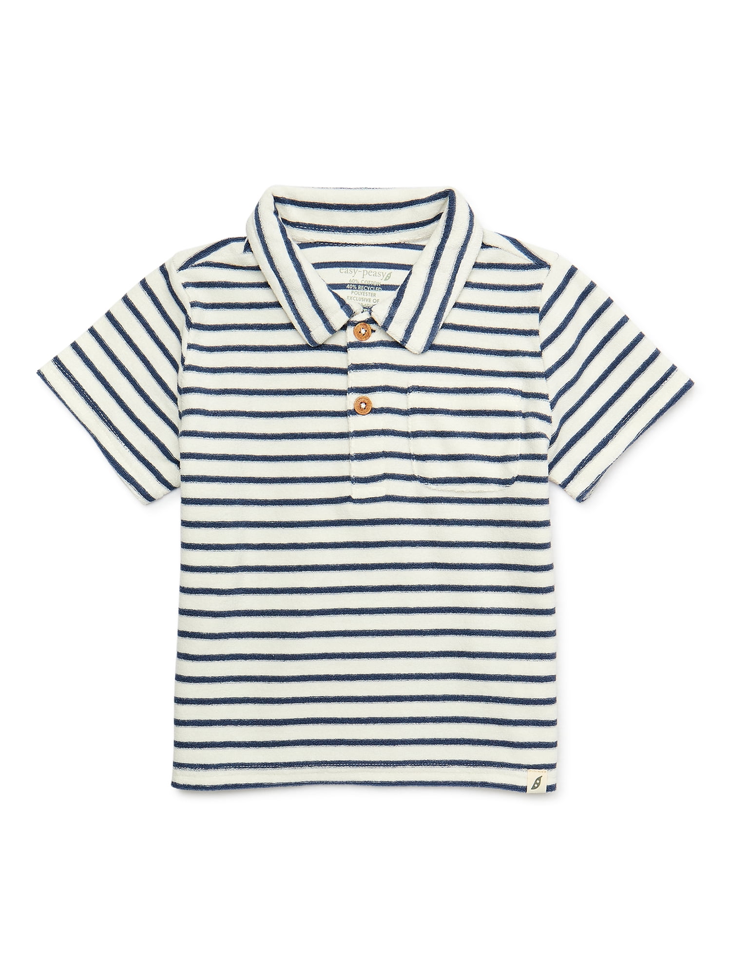 easy-peasy Toddler Boy Terry Short Sleeve Polo, Sizes 12M-5T