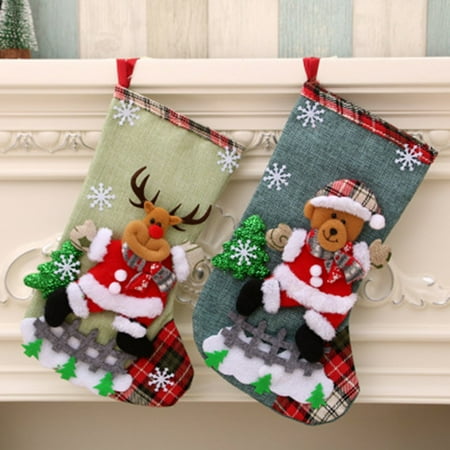 Jeir Christmas Hanging Stockings Decoration Socks Large Decorative Boots Linen Colorful Christmas Tree Ornaments Walmart Canada
