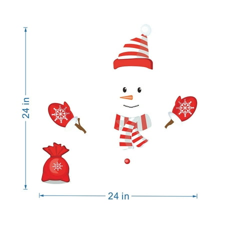

Christmas Snowman Expression Magnetic Refrigerator Sticker Holiday Decoration DIY cartoon Garage door Waterproof wall sticker