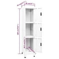 thumbnail image 4 of vidaXL Locker Cabinet White 38x45x180 cm Steel, 4 of 5