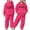 Watermelon Red2, variant on KHONTS Girls Letter Printed Hoodies Sweatshirts and Sweatpants Outfits, 2 Piece, Sizes 2-13 Years