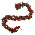 thumbnail image 4 of Danhjin Flower Garland for Decorations, Artificial Floral Garland Rose Vines for Wedding Backdrops Party Home Decor, Garlands for Indoor Outdoor Wall Doorway Decoration, Red Flower Garland, 4 of 9