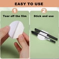 thumbnail image 4 of Uxcell 8Pcs Soporte Adhesivo de Silicona para Bolígrafos de Escritorio, Soportes Redondos de 2 Ranuras para Lápices, Clip de Marcador, Blanco, 4 of 6