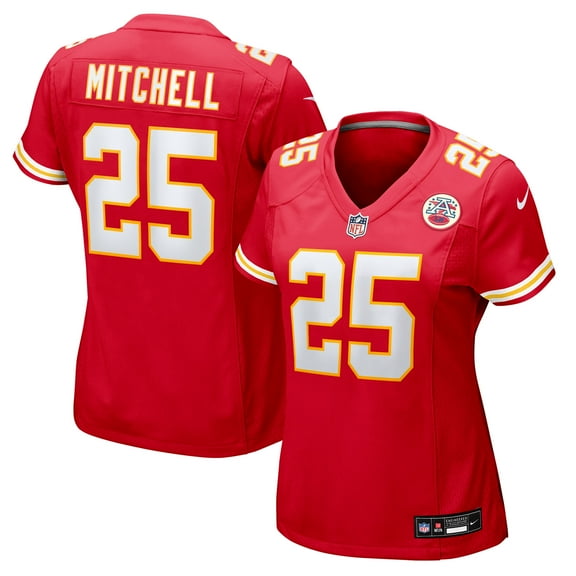 Women's Nike Elijah Mitchell Red Kansas City Chiefs Team Game Jersey