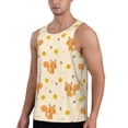 thumbnail image 2 of Easygdp Squirrel And Leaves Men's Tank Top, Sleeveless Muscle T Shirts, Breathable, Quick-Dry, Loose for Gym, Running, Fitness - X-Large, 2 of 9