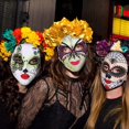thumbnail image 2 of Máscara de fantasma de Halloween horror Día mexicano de los muertos máscara de payaso cosplay accesorios de actuación de danza al por mayor, 2 of 5