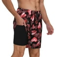 thumbnail image 2 of Honeii Ladybugs and Red Hearts Print Men's Swim Shorts,Mens Swim Trunks,Breathable Mesh Beach Shorts for Swimming,Surfing, and Beach Activities-X-Large, 2 of 6