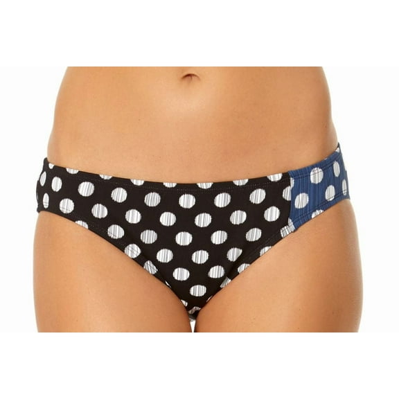 Cole of California Black Dot Bikini Swim Bottom Swimwear Women's Large