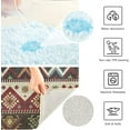 thumbnail image 6 of SKYSONIC Toilet Bathroom Rugs Sets 2 Piece, Geometry Western Style Soft Absorbent Fluffy Toilet Mat Set Non-Slip Rubber Backing Bath Mats for Bathroom,16"x24"+20"x24", 6 of 7