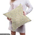 thumbnail image 4 of Abstract Upholstery Fabric by the Yard, Repetitive Big and Small Polka Dots Print Retro Concept, Decorative Fabric for DIY and Home Accents, Earth Yellow Grey by Ambesonne, 4 of 4