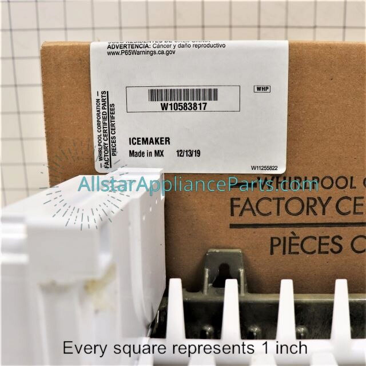 Whirlpool Refrigerator Ice Maker Assembly W10583817