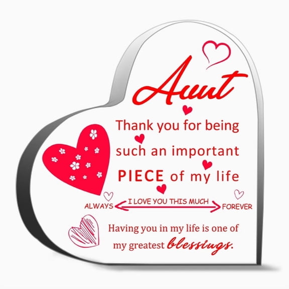 Aunt Gifts From Niece Nephew Best Aunt Ever Gifts Thank You Gifts For Aunt Birthday Christmas Gifts Delicate Mom Birthday Gifts From Daughter Son-Cordate Acrylic 3.9 X 3.9 Inch