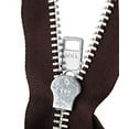 thumbnail image 2 of YKK #10 (12" Inches to 36" Inches) Aluminum Separating Brown Extra Heavy Duty Metal Jacket Zippers (1 Zipper Per Pack) Color #570 Brown, 2 of 3