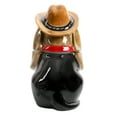 thumbnail image 5 of The Pioneer Woman Cowboy Charlie Stoneware Cookie Jar, 6.69 x 8.46 x 12.48 inches, Red, 5 of 6