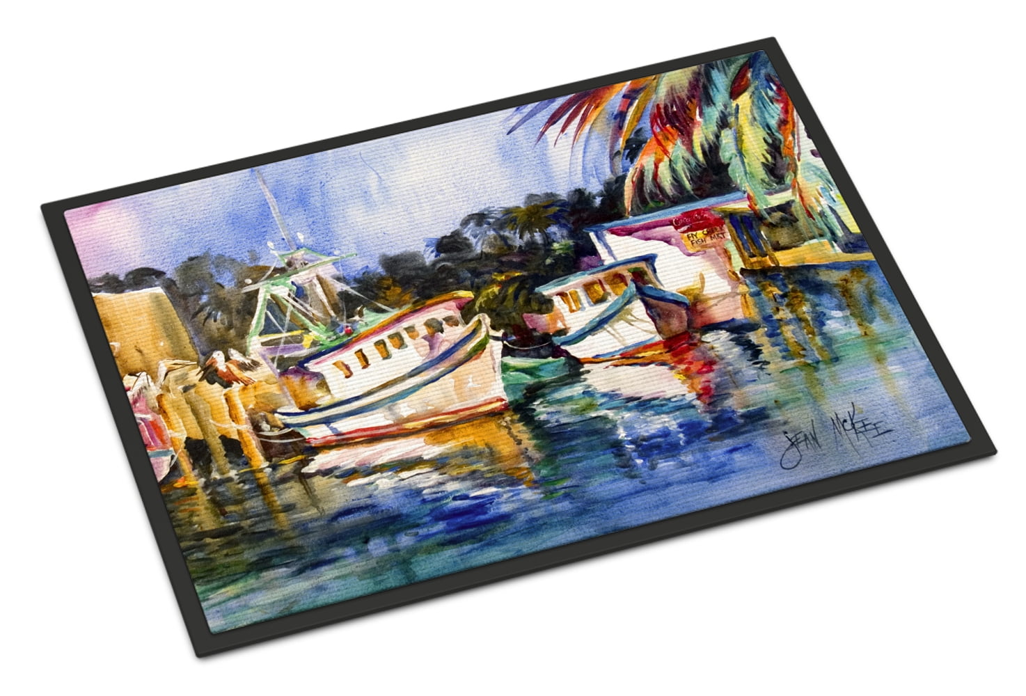 Fly Creek Fish Market Doormat by Caroline's Treasures
