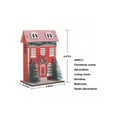 thumbnail image 2 of Christmas Village Set - Wooden Snow House with LED Lights & Christmas Tree, Collectible Light-Up Building, Indoor Tabletop Holiday Decor, Winter Wonderland Decor, 2 of 7