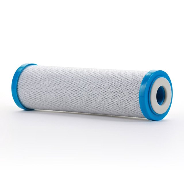 Hydronix CB-25-1001 Filtro de agua universal de ósmosis inversa y sistemas de bebida con bloque de carbón de coco, 2,5 x 10-1 micras