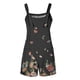 thumbnail image 5 of ICHUANYI ClearanceWomens Fashion Summer Print Casual Sleeveless Suspender Short Jumpsuit(Black, XXL) ICHUANYI WER20232080502107, 5 of 5