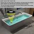 thumbnail image 2 of Juego de tapón para bañera y colador de desagüe de silicona Seatery, 2 of 7