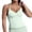 Green, variant on HNMKIU Women's High Elastic Nylon Seamless Sports Camisole with Chest Pad Beauty Back Fitness Yoga Top Tank Tops with Built in Bras Army Green,L