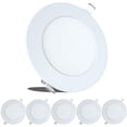 thumbnail image 2 of 5 Pack Leisure LED RV Boat Recessed Ceiling Light 480 Lumen Super Slim LED Panel Light DC 12V 4.75" 6W Full Aluminum Downlights, (Cool White), 2 of 5