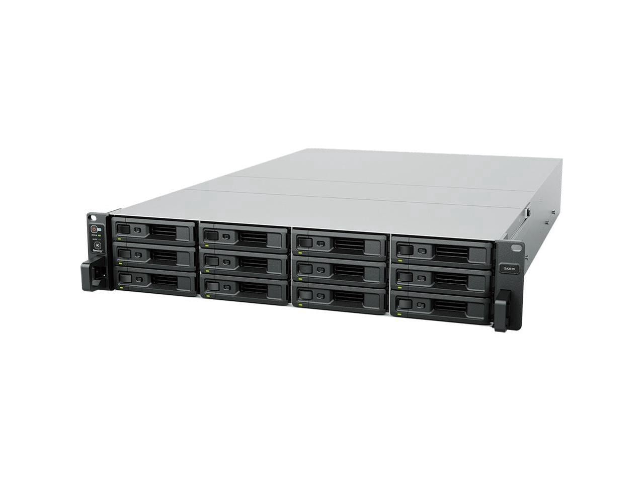 Synology SA3610 NAS Storage System - 1 x Intel Xeon D-1567 Dodeca-core (12 Core) 2.10 GHz - 12 x HDD Supported - 1740.80 TB Supported HDD Capacity - 0 x HDD Installed - 12 x SSD Supported - 1740.80...