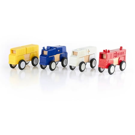 Guidecraft Block Mates Community Vehicles