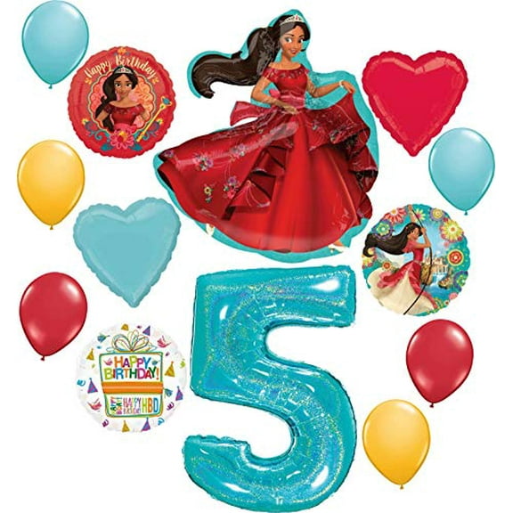 Elena of Avalor Party Supplies 5th Birthday Balloon Bouquet Decorations