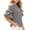 *Black, variant on Women's Crew Neck Ruff Sleeve Blouse,Casual Solid Color Loose Top Dark Blue,Women's Plus XL