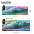 thumbnail image 3 of Wireless Charging Mouse Pad Large RGB Gaming Desk Mat 13 Light Modes Mousepad 35.4x15.7 Sea Wave, 3 of 6