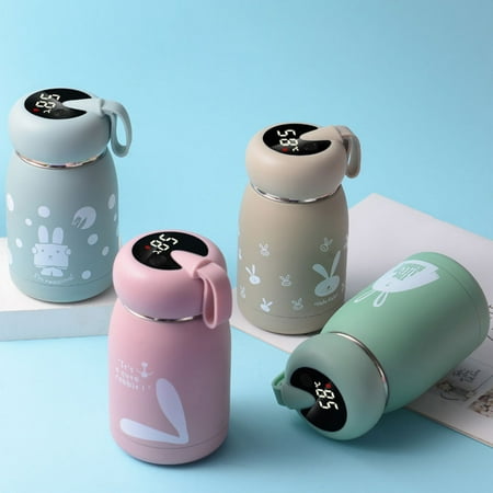 

chaolangshun 320ml Anti-corrosion Temperature Display Stainless Steel Water Cup Bottle for Office