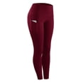 thumbnail image 1 of High Elastic Leggings Pant Women Solid Stretch Compression Sportswear Casual Yoga Jogging Leggings Pants With Pocket, 1 of 2