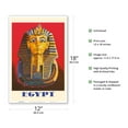 thumbnail image 2 of Egypt - Egyptian Pharaoh Tutankhamun (King Tut) - Vintage Travel Poster c.1970s - Master Art Print (Unframed) 12in x 18in, 2 of 4