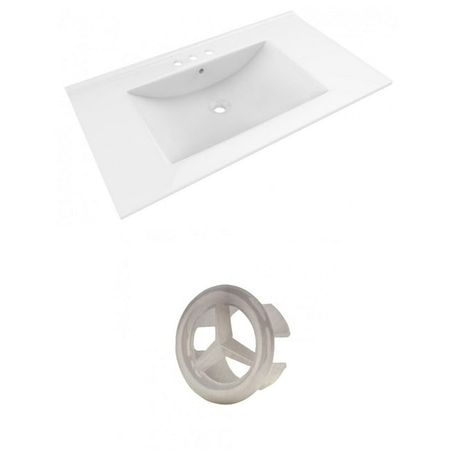 American Imaginations 48-in. W 3H4-in. Ceramic Top Set In White Color AI-20877