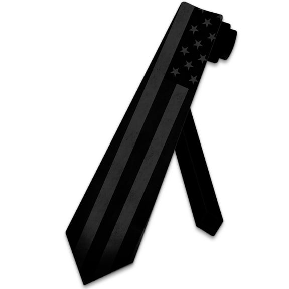 US Flag Ties Dark Patriotic Necktie USA Tie by Three Rooker