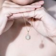 thumbnail image 6 of Rosec Jewels Lab Created Diamond Bridal Necklace (EF-VS Grade Certified) - Oval Pendant Necklace Chain - with Jewelry Box, 10K Yellow Gold, 6 of 8