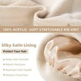 thumbnail image 2 of 3 Pack Satin Lined Winter Beanie Hats,Silk Lined Beanie Knit Soft Warm Cuffed Hat for Women Men Color 3, 2 of 6