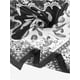 thumbnail image 4 of INSPIRAR CHIC Mujeres Pañuelo de Satén Cuadrado 35" Gran Pañuelo de Seda con Diseño Paisley para el Cabello, Envoltura para Dormir, Bandanas 90x90cm/35.4x35.4" Negro Blanco, 4 of 6
