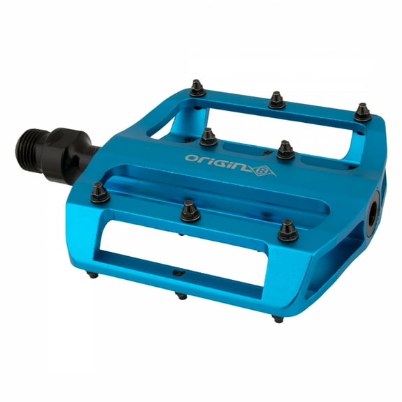 Origin8 Rascal XS Platform Pedals 9/16" Concave Alloy Body Removable Pins Blue